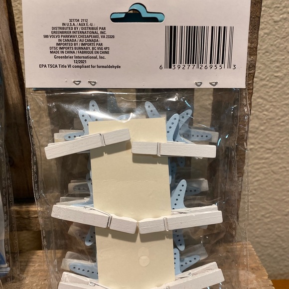 Sailboat Clips & Starfish Clips, Nautical Decorative Wood Clips, Nautical Clips - Picture 14 of 16